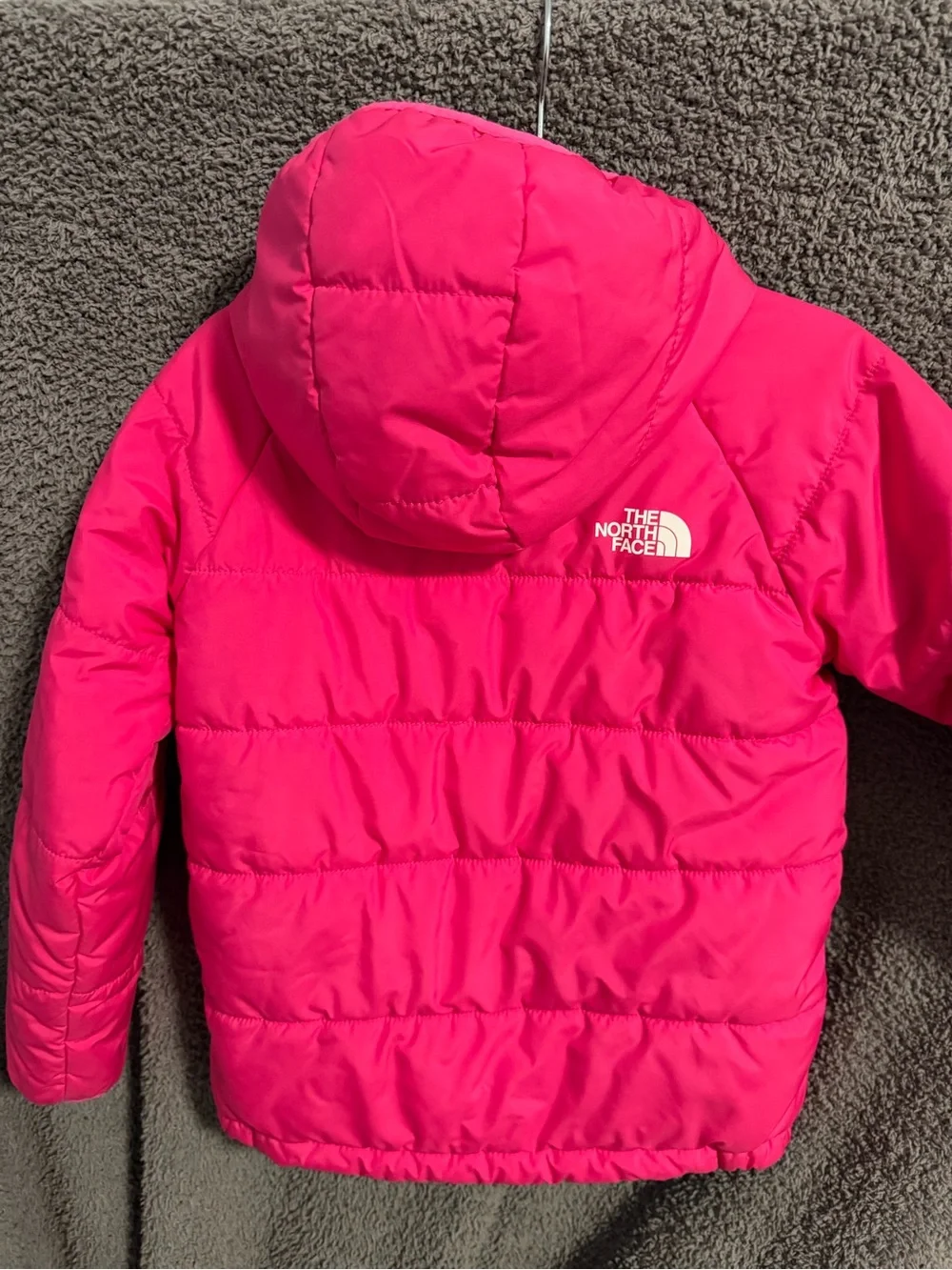 The North Face Girls' Pink Reversible Hooded Jacket